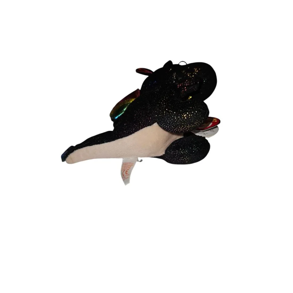 Ty Beanie Boo's Anora Dragon Plush Black Rainbow 6